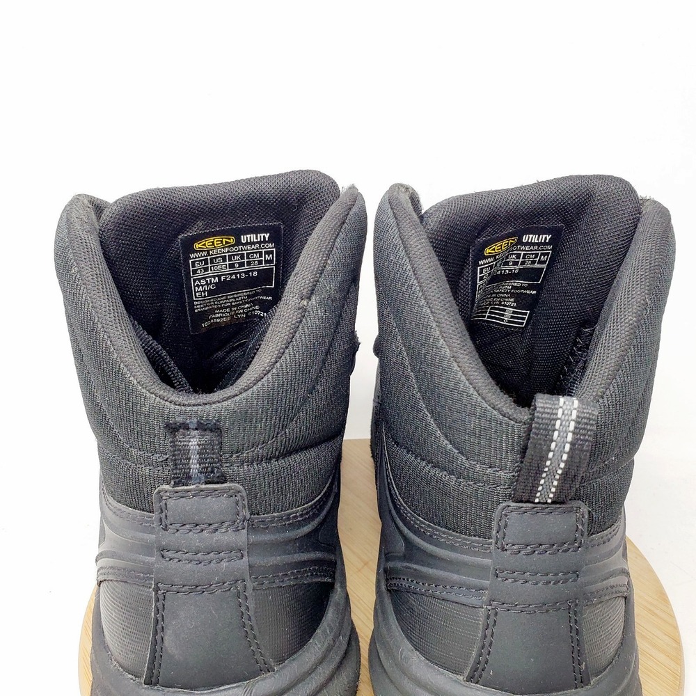 KEEN Vista Energy Mid Boots Mens 10 EE WIDE Black Carbon Safety Toe Work Shoe EH - Picture 9 of 14